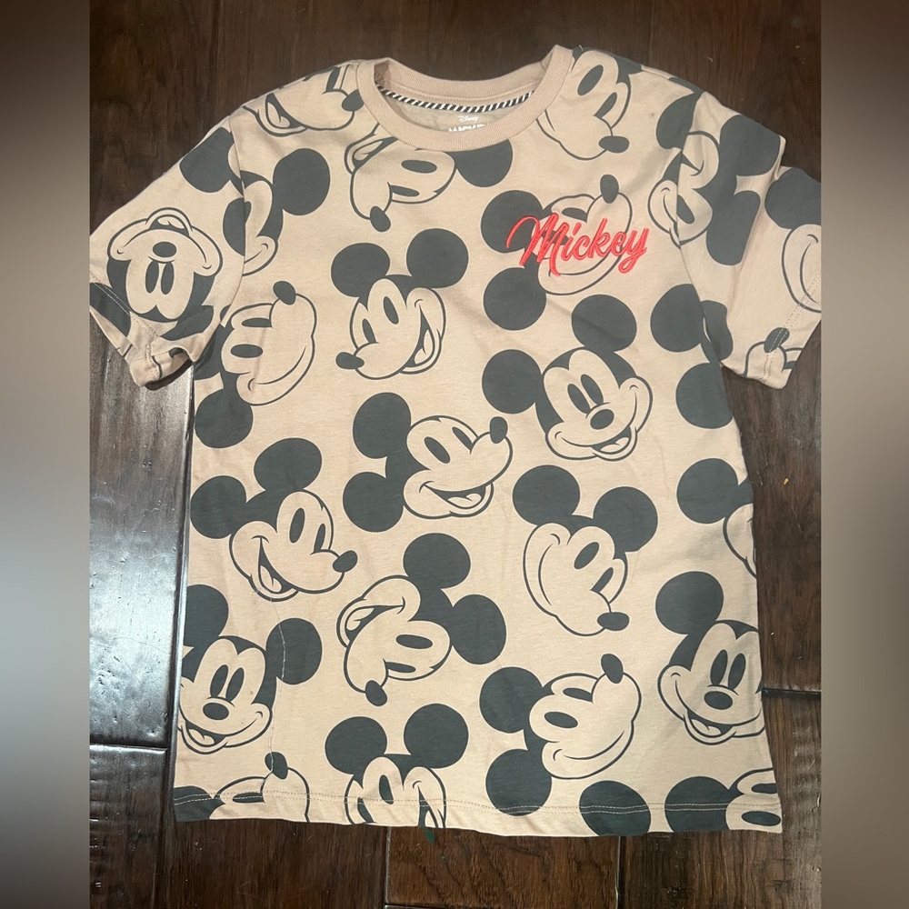 Mickey Mouse Tan Kids T-Shirt